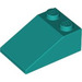 LEGO Donker Turquoise Helling 2 x 3 (25°) met ruw oppervlak (3298)
