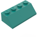 LEGO Turquoise foncé Pente 2 x 4 (45°) avec surface rugueuse (3037)