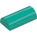 LEGO Donker turquoise Helling 2 x 4 Gebogen met groef (6192 / 30337)