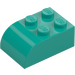 LEGO Dark Turquoise Slope Brick 2 x 3 with Curved Top (6215)