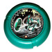 LEGO Dark Turquoise Technic Bionicle Weapon Throwing Disc with Turbo / City, 3 pips, Turbo throwing disk (32171)