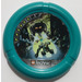 LEGO Dark Turquoise Technic Bionicle Weapon Throwing Disc with Turbo / City, 6 pips, outracing truck in alley (32171)