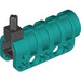 LEGO Donker Turquoise Technic Kanon met Zwart Op gang brengen (32074 / 76100)