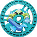 LEGO Dark Turquoise Technic Disk 5 x 5 with Axer