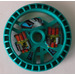 LEGO Dark Turquoise Technic Disk 5 x 5 with Dynamite