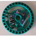 LEGO Dark Turquoise Technic Disk 5 x 5 with Grab RoboRider Talisman (32363)