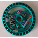 LEGO Donker Turquoise Technic Disk 5 x 5 met Grab RoboRider Talisman (32363)