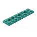 LEGO Donker Turquoise Technic Plaat 2 x 8 met Gaten (3738)
