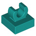 LEGO Donker Turquoise Tegel 1 x 1 met Klem (Verhoogde &quot;C&quot;) (15712 / 44842)