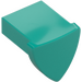 LEGO Dark Turquoise Tile 1 x 1 with Shield (35463)