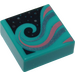 LEGO Dark Turquoise Tile 1 x 1 with Wave with Groove (3070 / 48277)