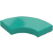 LEGO Dark Turquoise Tile 2 x 2 Curved Corner (27925)