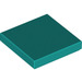 LEGO Dark Turquoise Tile 2 x 2 with Groove (3068)