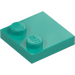 LEGO Dark Turquoise Tile 2 x 2 with Studs on Edge (33909)