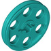 LEGO Donker Turquoise Wig Riem Wiel (4185 / 49750)