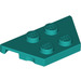 LEGO Dark Turquoise Wedge Plate 2 x 4 (51739)