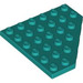 LEGO Dark Turquoise Wedge Plate 6 x 6 Corner (6106)