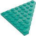 LEGO Dark Turquoise Wedge Plate 8 x 8 Corner (30504)