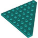 LEGO Dark Turquoise Wedge Plate 8 x 8 Corner (30504)