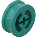 LEGO Donker turquoise Wiel Hub 8 x 17.5 met Axlehole (3482)