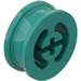 LEGO Turquoise foncé Roue Hub 8 x 17.5 avec Axlehole (3482)