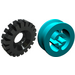 LEGO Donker Turquoise Wiel Hub 8 x 17.5 met Axlehole met Band 43 x 11 (17 mm Inside Diameter)