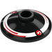 LEGO Dish 2 x 2 with Hubcap with MoneyGram Logos and Red Strips on White Ring (Left) (4740 / 112844) LEGO Dish 2 x 2 with Hubcap with MoneyGram Logos and Red Strips on White Ring (Left) (4740 / 112844)