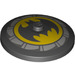 LEGO Dish 4 x 4 med Batman Dekoration (Solid knops) (3960 / 77206)