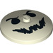 LEGO Dish 4 x 4 with Black Ghost Face (Solid Stud) (3960)