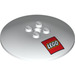 LEGO Dish 6 x 6 con LEGO logo (Borchie solide) (15040 / 44375)