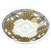 LEGO Dish 6 x 6 med Silver Clock Ansikte och Gold Cogs (Solida knoppar) (21599 / 106429)