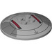 LEGO Dish 6 x 6 with Sith Red and Gray (Solid Studs) (21599)