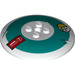 LEGO Dish 6 x 6 med Turquoise (Solida knoppar) (21599 / 69603)