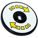 LEGO Disk 3 x 3 met Pijl Sticker (2723)