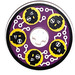 LEGO Disk 3 x 3 with Black Heads and White Circuitry Sticker (2723)