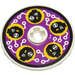 LEGO Disk 3 x 3 con Negro Heads en Morado Background Pegatina (2723)