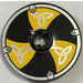 LEGO Disk 3 x 3 with Yellow / Black Curved Viking Shield Sticker (2723)