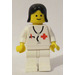 LEGO Læge med Sort Hår og Stetoscope Minifigur