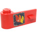 LEGO Door 1 x 3 x 1 Left with Fire Logo Sticker (3822)