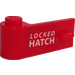 LEGO Deur 1 x 3 x 1 Links met Locked Hatch Sticker (3822)