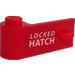 LEGO Dörr 1 x 3 x 1 Vänster med Locked Hatch Klistermärke (3822)