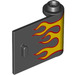 LEGO Door 1 x 3 x 2 Right with Flames with Hollow Hinge (25541 / 92263)