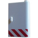 LEGO Door 1 x 3 x 4 Right with Red Danger Stripes Sticker with Hollow Hinge (58380)