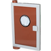 LEGO Door 1 x 4 x 5 Left with Reddish Brown Glass with Porthole Sticker (47899)