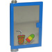 LEGO Door 1 x 4 x 5 Left with Transparent Glass with Drink and Popsicle Sticker (47899)