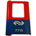 LEGO Door 1 x 4 x 5 Train Left with Blue Bottom Half and Dutch NS 7715 Sticker (4181)