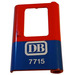 LEGO Door 1 x 4 x 5 Train Right with Blue Bottom Half and DB 7715 Sticker (4182)