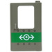 LEGO Door 1 x 4 x 5 Train Right with Green Stripe and Train Logo (4182 / 46887)