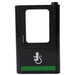 LEGO Door 1 x 4 x 5 Train Right with Minifigure in Wheelchair and Green Horizontal Line Sticker (4182)