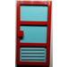 LEGO Door 1 x 4 x 6 with 3 Panes and Transparent Light Blue Glass with 4 White Stripes Sticker (76041)